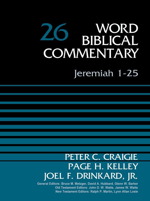 Title details for Jeremiah 1-25, Volume 26 by Peter C. Craigie - Available